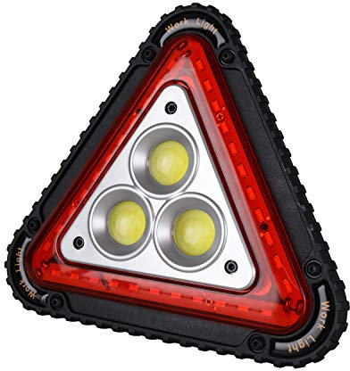 Wolfteeth Triangolo Avvertimento LED Luce da Lavoro Strada Automobilistica Lampada di Emergenza USB Ricaricabile 4 modalità 4148 (Batteria esclusa)