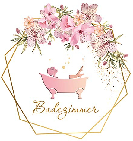 Wandaro Türaufkleber Badezimmer mit Blumenranke I Design 2 I Wandsticker selbstklebend WC Wandaufkleber Toilette Wandtattoo Sticker DL446-2