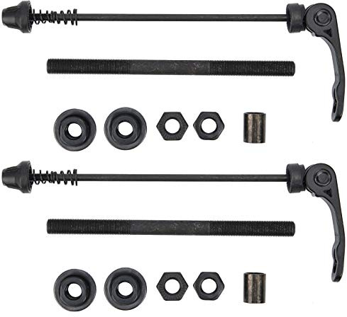 Bike Axle Quick Release Skewer, Bike Trainer Axle Shaft Bicycles QR Skewers Rear Bicycle Axle Wheel Hubs Parts Lever Clip Bolt Bumper Hollow Shaft Accessory Fit for Road Mountain Bikes