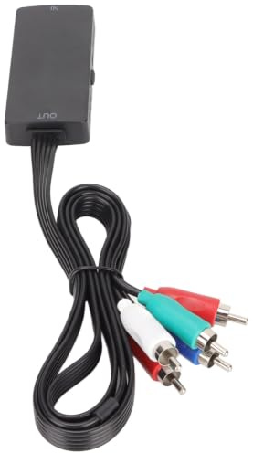 Convertitore da HDMI a Component, 1080P HDMI a YPbPr con Supporto OSD e Interruttore di Risoluzione, per Lettore DVD e Set-Top Box