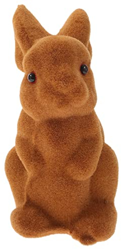 Operitacx Lifelike Kaninchen Figur aus Kunststoff als Hasendeko und Niedliche Osterhasen Dekoration für Schreibtisch und Kabinett Szene