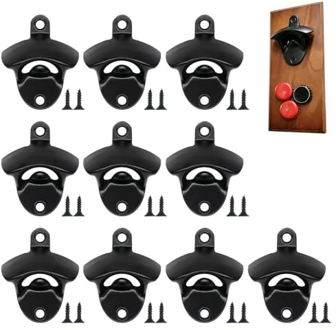 Tissting 10 Pcs Apribottiglie da Muro in Lega Zinco, Facile Apertura Bottiglie - Design Classico per Cucina Bar Ristorante, Ideale per Riunioni Famiglia e Picnic, Facile Montaggio con Viti