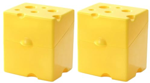 TOVINANNA 2teilige Aufbewahrungsbox für Käse, Käsehalter Käsebehälter Butterhalter Speckhalter Aufbewahrung Toast Organizer Salatbehälter Haushalt kleine Box ABS