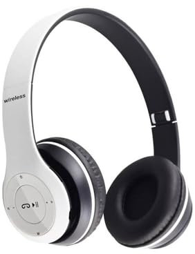 Écouteurs sans fil avec microphone et radio intégrés | Casque sans fil pliable - Bluetooth 5.0 compatible | Capacité de 6 heures d'utilisation et 15 heures de veille | Wireless Headset