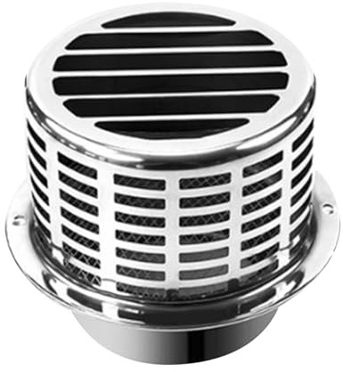 Rund Ventilationsgrill, Kåpa Av Rostfritt Stål Avgasrörsskydd, Väderbeständig Rund Ventilationsgrill Luftventil Torkhuva(100MM-Cylindrisk)