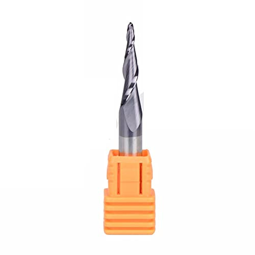 5 teile/los R0.75*D6*20 * 50L*2F Vollhartmetall 6mm Kugelkopf Konische Schaftfräser Fräser CNC Kegel Holz Metall Fräser