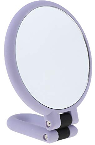 FytStycale Vergrößerung Schminkspiegel Handspiegel Make Up Spiegel Rasierspiegel mit Faltbarem Griff Aus Glas für Schminken Rasur Reisen, 15-fache Vergrößerung