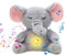 Umllpet Schlummer Elefanten Kuscheltier, Baby Einschlafhilfe Elefanten, Einzigartiges Einschlafhilfe Babys für Neugeborene, Elefanten-Musikpuppe mit Atembewegung und Musik, Ideales Baby Spielzeug