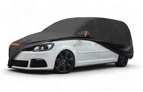 X AUTOHAUX PEVA Full Car Cover for VW Caddy 2015-2020 Right Zipper | All-Weather, Waterproof, Windproof, Outdoor Full Coverage