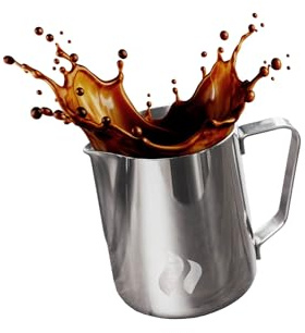 roastmarket Edelstahl Milchkännchen – Ideal zum Milchaufschäumen - Für Cappuccino & Latte Art – Aufschäumkännchen mit speziellem Latte Art Ausguss - Barista Zubehör (Edelstahl, 100ml)