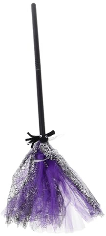 Homoyoyo Escoba de Bruja Magica de Accesorio de Disfraz para Cosplay de Halloween Juguete de Escoba de Bruja para Fiesta