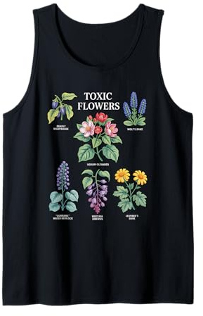Toxic Flowers Deadly Nightshade Wolfs Bane Nerium Oleander Tank Top