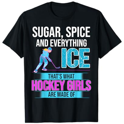 ¡Atuendo De Niña De Hockey para Damas! Hockey sobre Hielo Camiseta