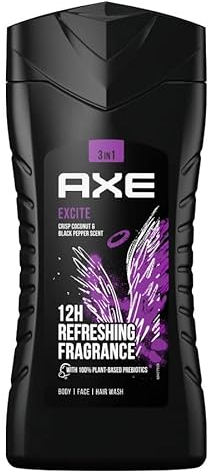 6x Axe Men Duschgel 3in1 Excite - 250 ml
