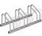 MONZANA® Fahrradständer für 3 Fahrräder 37cm Radabstand 30-65mm Reifenbreite rostfreier Stahl selbstsichernde Schrauben Boden oder Wandmontage Mehrfachständer Fahrradhalter Aufstellständer Radständer