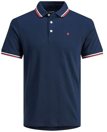 Jack & Jones Homme Jjepaulos Noos Pls Polo, Marine, 4XL Grande Taille EU