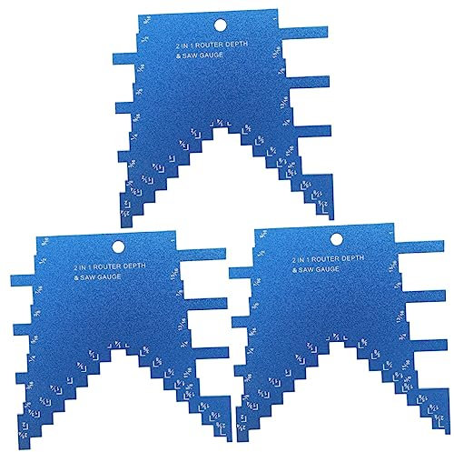 DOITOOL 3pcs Depth Gauge Router Step Depth Gauge Multipurpose Saw for Woodworking Tool Accessories Accurate Measurement for Router and Table Saw
