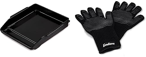 Enders Plancha Grillplatte Guss & ® Grill Handschuhe aus feuerfestem Aramid, 8785, hitzebeständig, Handschuhe für Gas-Grill, BBQ, Backofen, Kamin, sicher und bequem