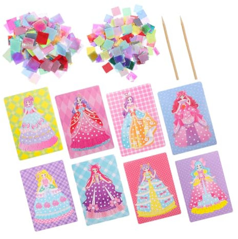 ifundom 2 Sätze Stupse und zeichne Spielzeug Nähsets für Prinzessin Kunst Stocherkunst-DIY-Spielzeug kinder bastelset basteln für kinder kleines Mädchen Werkzeug Stoff Denkspiel