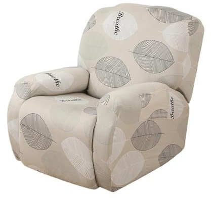 Stretchhusse für Relaxsessel Stretch 4/6/8-Teilig Set Sesselbezug Relaxsessel Sesselschoner für Relaxsessel Lehnsessel-Abdeckung mit Seitentasche rutschfest Waschbar Recliner Cover ( Color : #17 , Siz