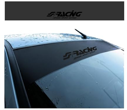 Simoni Racing Blendstreifen - 150x24cm - Matt-Schwarz mit Logo