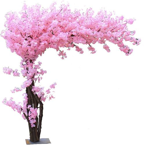 Qiang Künstlicher Kirschblütenbaum,Künstlicher Sakura-Baum, Lebensechte Blätter Und Echte Holzstiele,Atemberaubende Nachbildung Einer Pflanze Für Inneneinrichtung,Extended-3m*2m