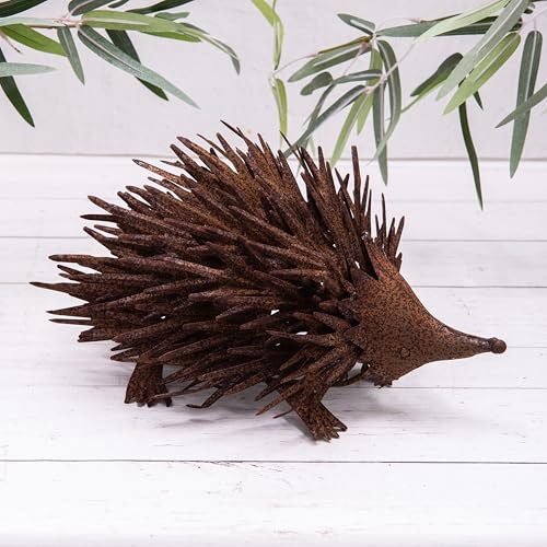 Metal Hedgehog Rustic Garden Sculpture Novelty Decorative Outdoor Ornament
