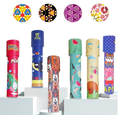 SKJAXF 6 Pcs Kaleidoscope, Halloween Classic Pass the Parcel Gifts, Medium Kaleidoscope Toys for Kids' Birthday, New Year Christmas Stuffers, Classroom Prizes