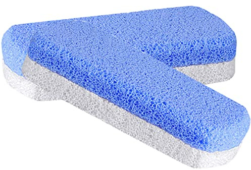 2 Stück-Pack Bimsstein Fußpeeling Trimmer aus Schaumglas für Pediküre | Blau, Ergonomische Form, Angenehme Handhabung, Entfernt Hornhaut und Abgestorbene Haut, Praktische Fußpflegeutensilien
