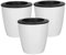 Pentole Auto irriganti per Piante da Interno, 3pcs da 4,3 Pollici fioriera Auto -irrigazione con pentola Interna, fioriera a Erbe Interni in Resina, vasi Decorativi per Fiori, Erbe, Violette africane
