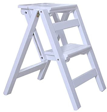 Escabeaux de Cuisine pour Plantes | Escabeau Pliable à 2 marches | Tabouret d'escalier ménager en Bois | Escabeaux