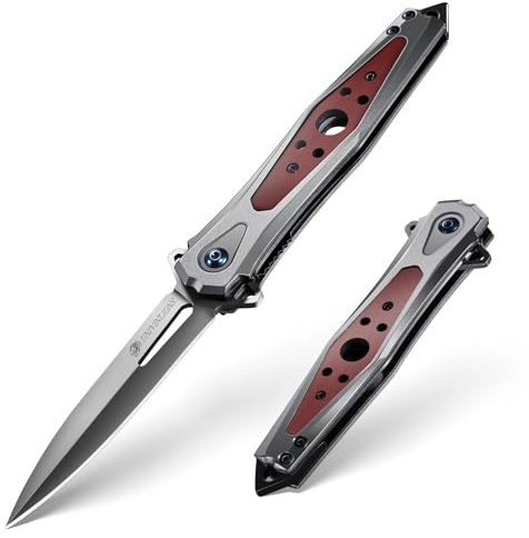 univinlions Taschenmesser mit Clip Klappmesser Outdoor Scharfes Survival