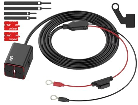 Protoence Chargeur USB pour Moto - Chargeur USB-C Étanche | Accessoires Moto Réglable Antivibrations pour Voyages Longs et Trajets Urbains