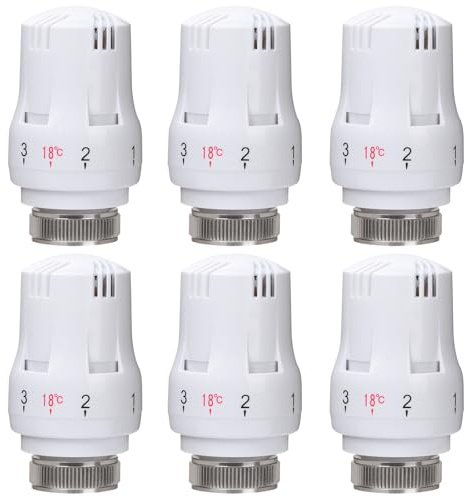 ValveTechnik Thermostat Head Radiator Valve M30x1.5 Thread Thermostat (6) | Thread Thermostat Heating Thermostat Head Replacement Head Heating Thermostat Radiator Thermostat For Home Office