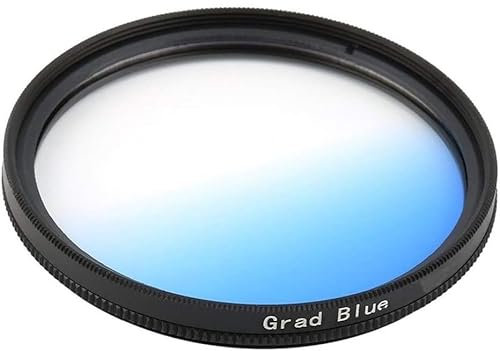 Market&YCY Filtro de gradiente de Filtro gradiente Azul Degradado de 58 mm, para Canon Nikon Sony Lente de cámara réflex Digital