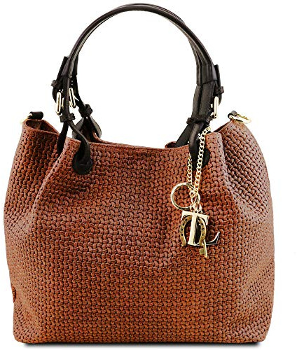 Tuscany Leather TL KeyLuck Tasche aus geprägtem Leder (Cinnamon)