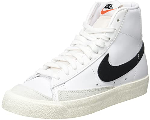 NIKE Blazer '77, Scarpe da Ginnastica Donna, White/Black/Sail, 38.5 EU