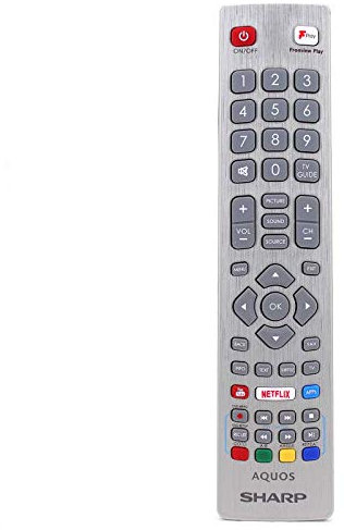 Genuine SHW/RMC/0121 Remote Control for Sharp Aquos Freeview TV with Netflix YouTube and 3D Buttons