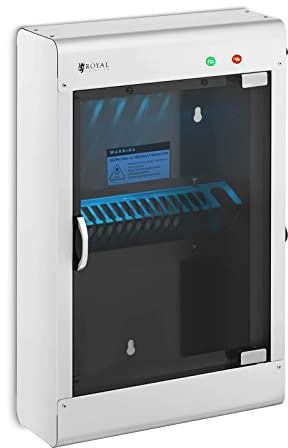 Royal Catering Knife Steriliser Cabinet Knife Sterilising Cabinet 14 Knives Stainless Steel RC-KSSS201 (8W, Stainless Steel Housing, Acrylic Glass Door, Timer 60 min)