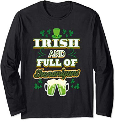 St Patricks Day Irish Pub Irlande Bière Shenanigans Manche Longue