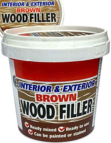 PaulStore 2Pcs Ready Mixed Brown Wood Filler Cracks Remover 500g For Interior & Exterior