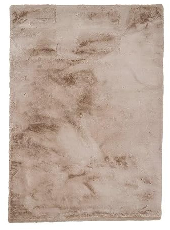 FRAAI | Home & Living Hochflor Teppich - Comfy Supreme Taupe - 160x230 cm | Shaggy, Einfarbig - Ländlich, Modern, Skandinavisch - Wohnzimmer, Esszimmer, Schlafzimmer - Fellteppich