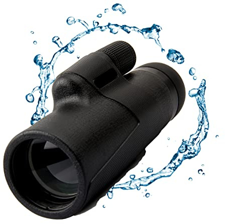 Monokulär 12 zoom monokulärer, DOCANIO 50 mm okular BAK4 High Definition FMC IPX7 vattentät tubkikare med smartphone-adapter och uppgraderad tripod för klättring, bollspel, konserter ..