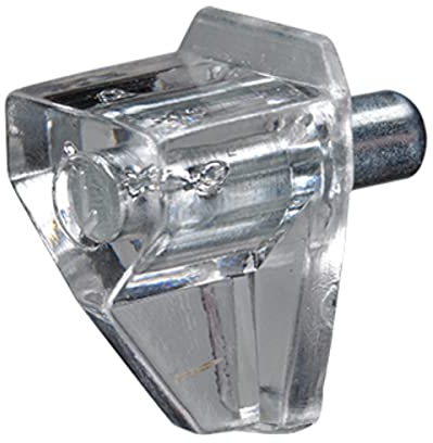 SETS 100 STÜCK Bodenträger Einlageboden Halter | Steckbodenträger Regalbodenträger Winkelbodenträger Universal | Ø 4mm 5mm 6mm | Verzinkt Vermessingt Vernickelt (Ø 4 mm Transparent)