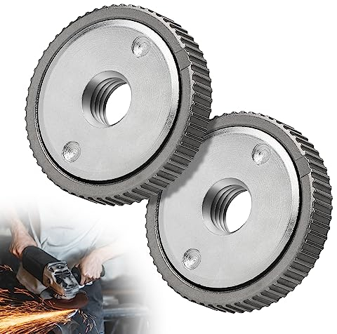 CPROSP 2tlg Schnellspannmutter für Winkelschleifer M14, Spannmutter für Flex, Angle Grinder Flange Nut, Schleifscheibenwechsel ohne Werkzeug