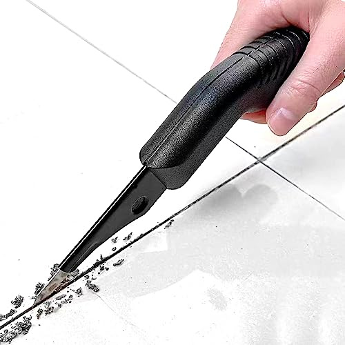 ANZHUO Grout Removal Tool Grout Saw Removal Tool Grout Removal Blade 1 Handle and 10 Grouting Saw Blades Used to Clean Debris in the Gaps of Tiles for Better Filling | 1 handle and 10 grouting saw blades Used to clean debris in the gaps of tiles for better filling