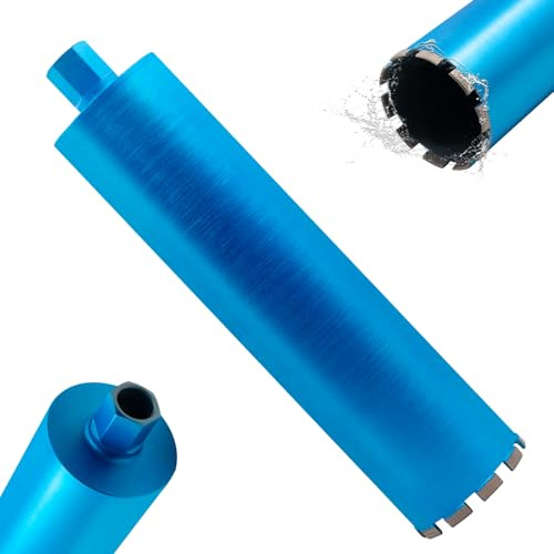 HBKEEN Corona diamantata diamantata per trapano a umido con attacco da 1 1/4, lunghezza utile 400 mm, DM 122 mm
