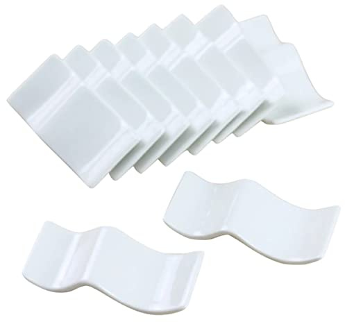 BESTonZON 10pièces Support De Cuisine Céramique Repose-Baguettes Et Support De Fourchette Repose-cuillère Accessoire De Table pour Baguettes Et Ustensiles