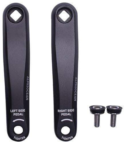 Alps2Ocean Pedivella per bicicletta, 89 mm, 102 mm, 114 mm, 127 mm, 140 mm, 152 mm, 160 mm, 165 mm, 170 mm, 175 mm, con foro diamantato per bici elettrica