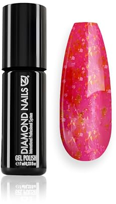 Diamond Nails - UV Nagellack - MIDNIGHT GLAM PINK - 7 ml - Extra Widerstandsfähig - Premium Shellac für langanhaltenden Glanz - Gel Nägel & UV Lacke in perfekter Studioqualität